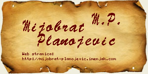 Mijobrat Planojević vizit kartica